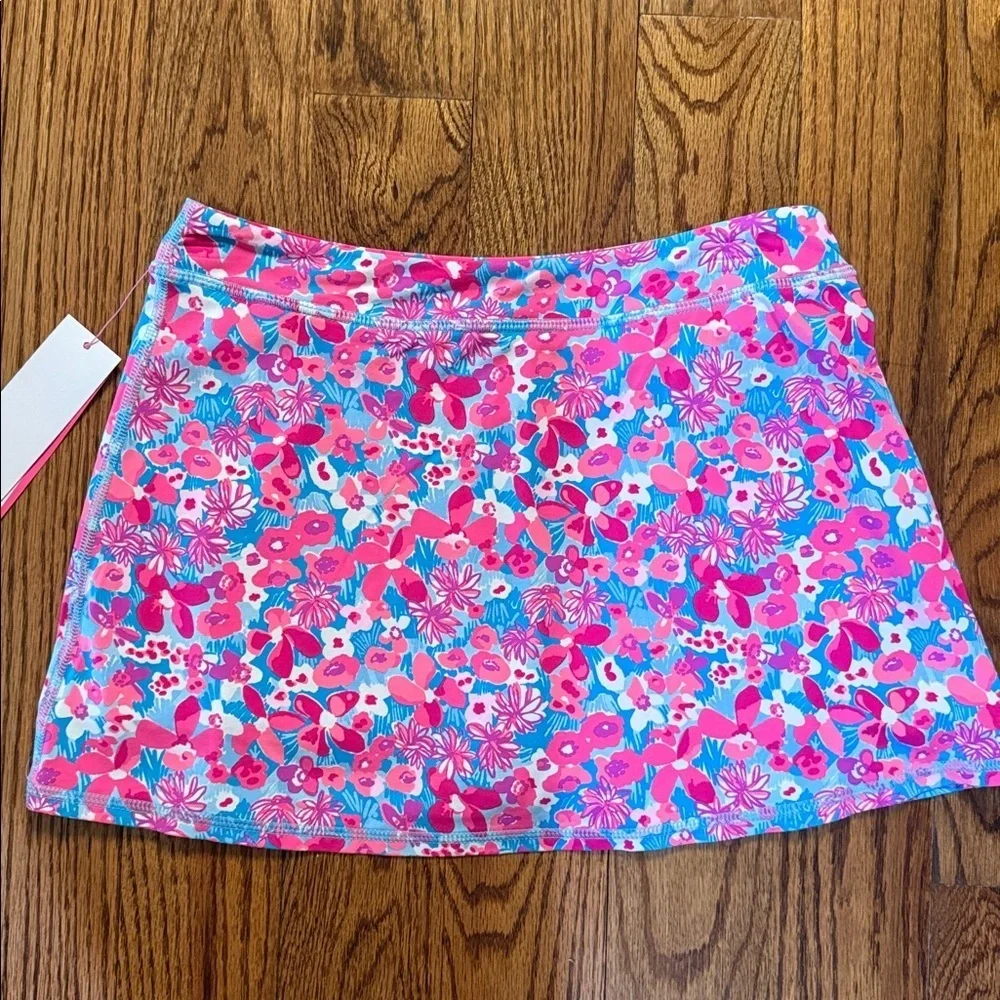 Lilly Pulitzer girls mini Aila skort UPF 50+ in aura pink baby bloomer XL NWT